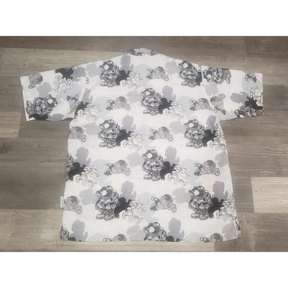 Raw Blue Military Men Button Up Collared Short Sleeved Shirt | Size Extra Large - Picture 2 of 8